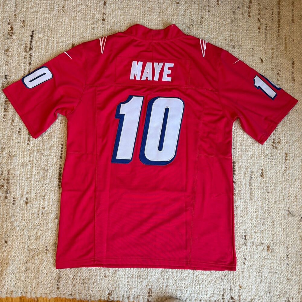 RARE DRAKE MAYE 90s THROWBACK New England Patriots Rivalries Jersey S M